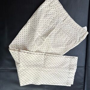 NWTGS Beautiful Ivory With Polka Dots Pants by J. Crew